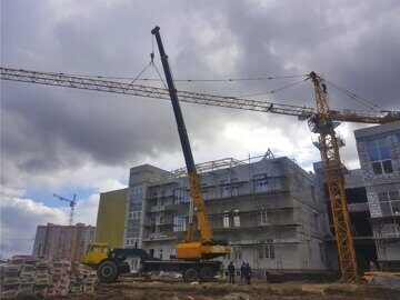 МКТТ63 разборка башенного крана на школе 2